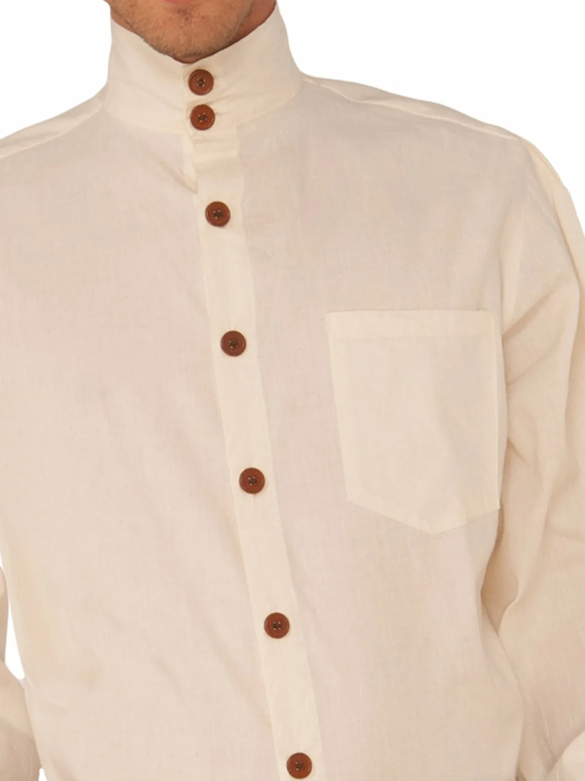 Steampunk Beige Men's Shirt for Adults