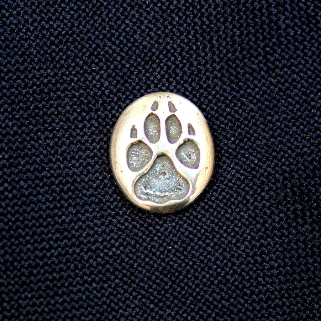 Sterling Silver Wolf Track Ascot Stickpin