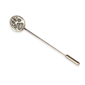 Sterling Silver Wolf Track Ascot Stickpin