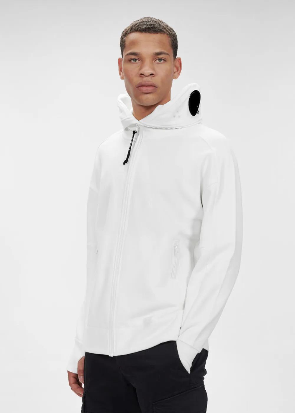 Sweat-shirt full zip blanc