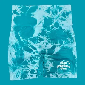 Teal Scrunch Butt Booty Shorts