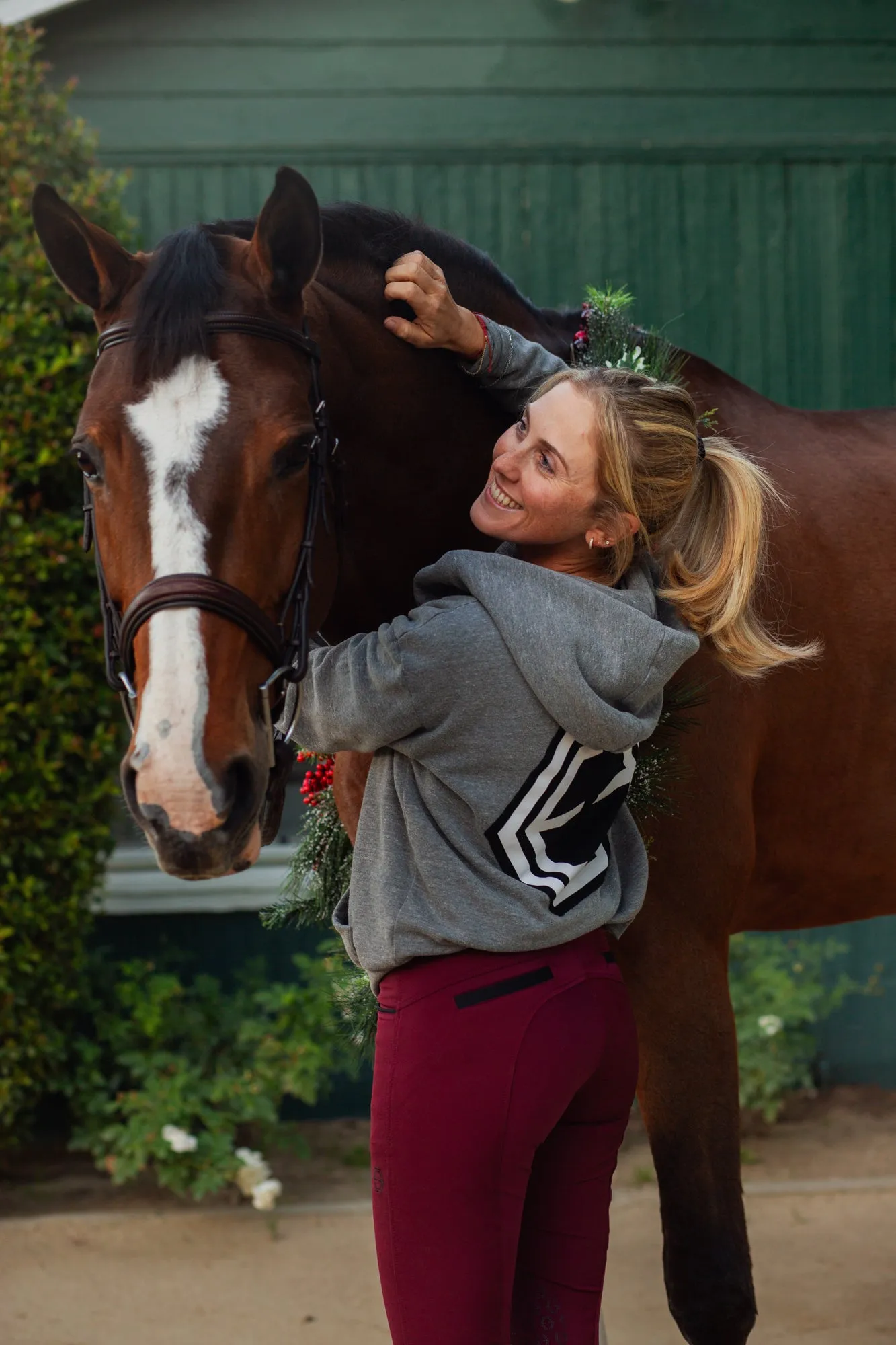 The Logan Breech Knee Patch in Cranberry