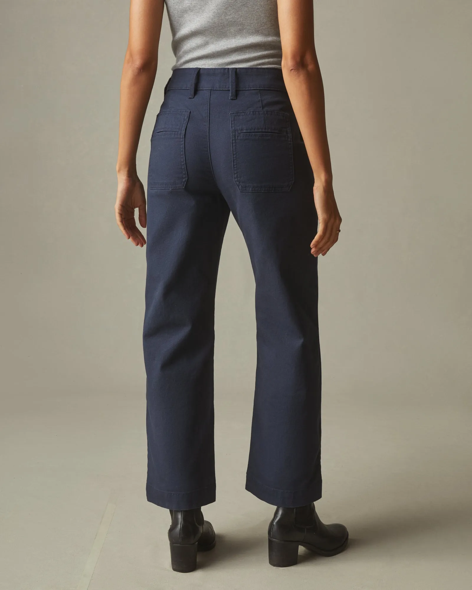 Wide Leg Pant - Navy