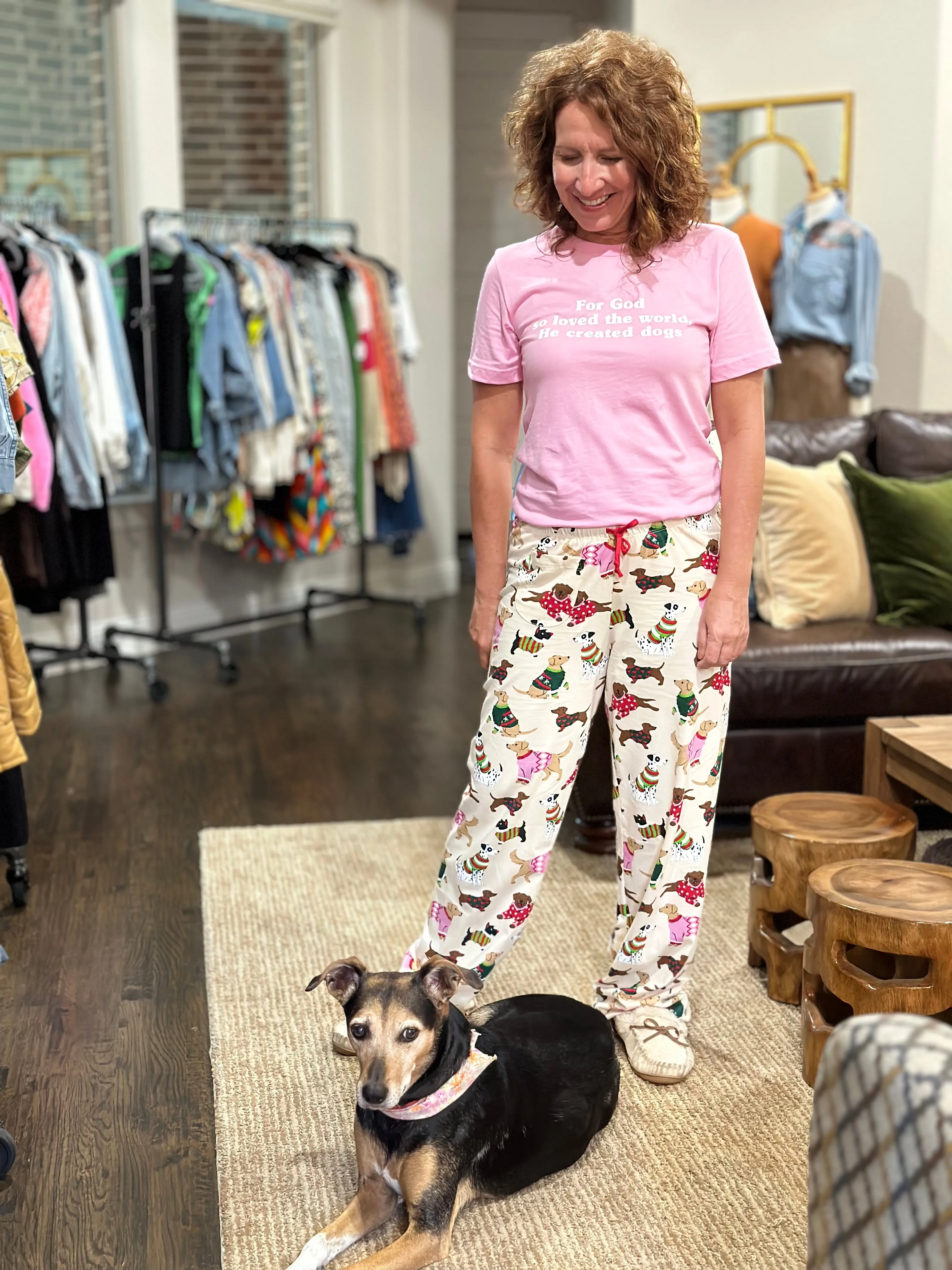 Woofing Christmas Women's Jersey Lounge Pants