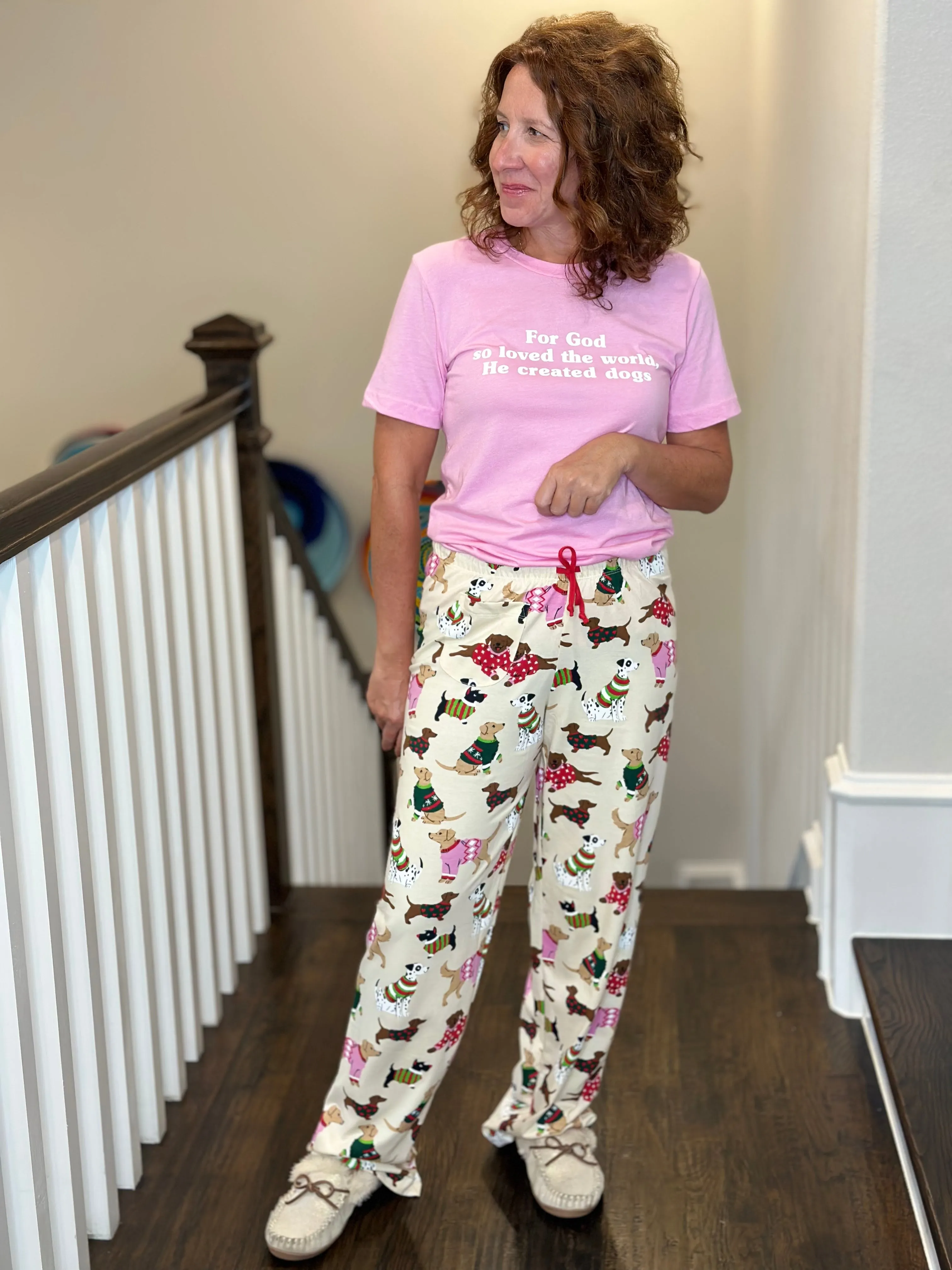 Woofing Christmas Women's Jersey Lounge Pants