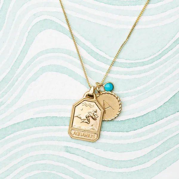 Zodiac Dog Tag Necklace